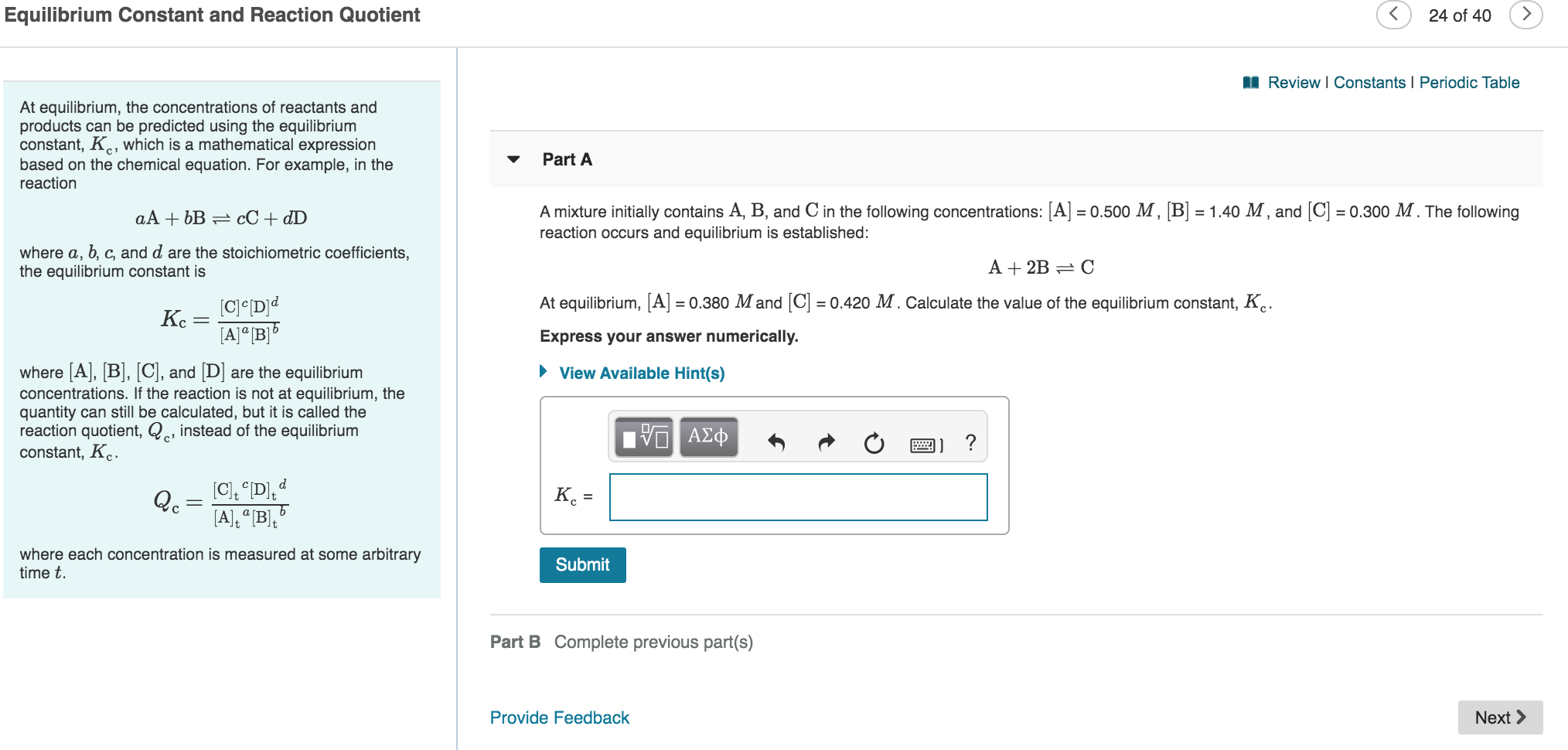 Solved A Mixture Initially Contains A B And C In The Fo Chegg Com