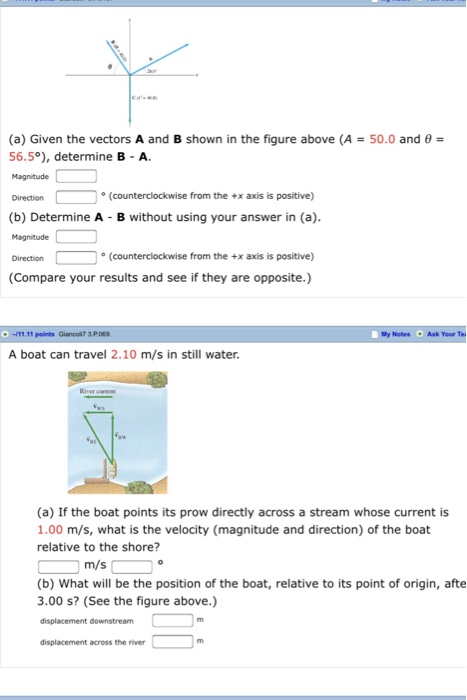 (a) Given The Vectors A And B Shown In The Figure | Chegg.com