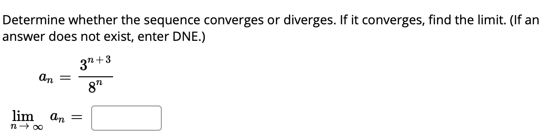 Solved Determine whether the sequence converges or diverges. | Chegg.com