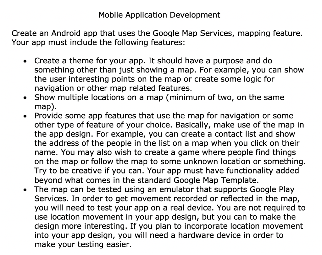 Solved Mobile Application Development Create an Android app | Chegg.com