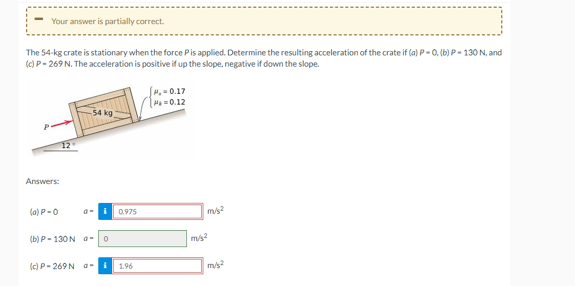 Solved The 54 kg crate is stationary when the force P is Chegg