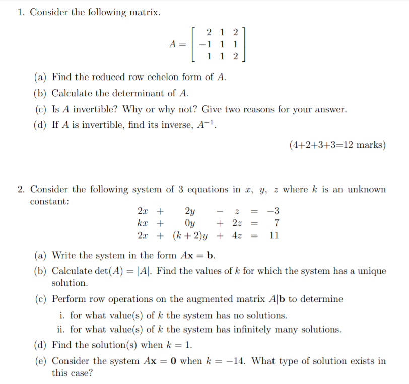 Solved Enter The Following Matrix A 132054912 52 OFF