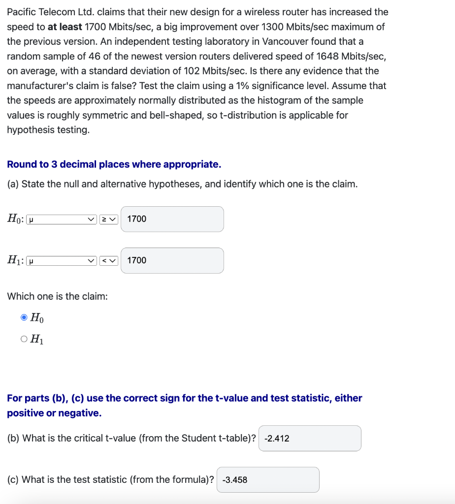 Solved Pacific Ltd. claims that their new design for