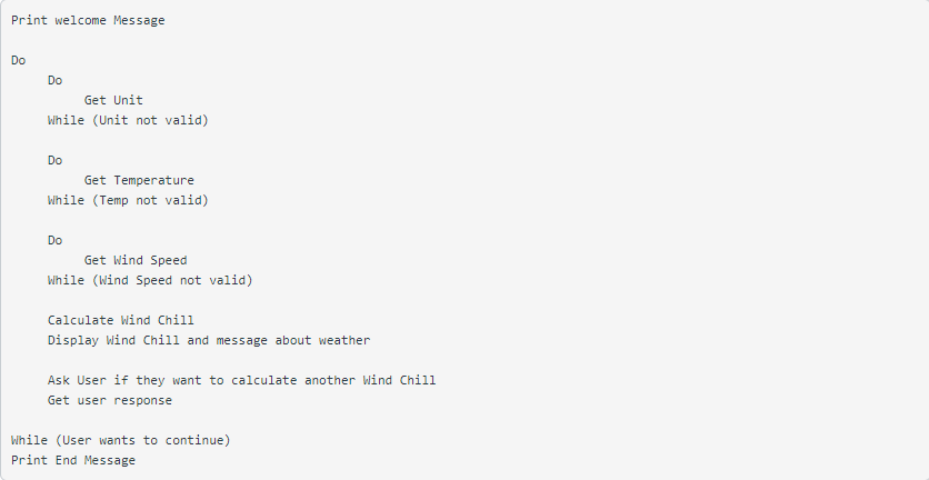 Solved Java WindChill Part 2 Assignment Features: input / | Chegg.com