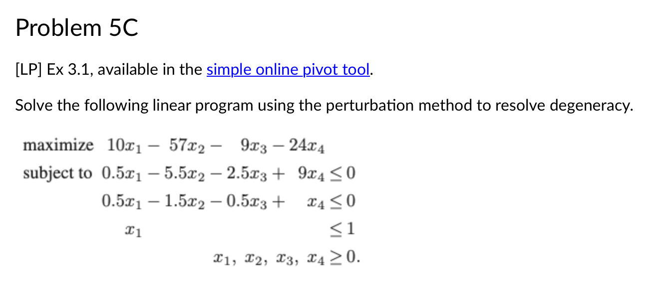 Instructions: Solve The Following Linear Programming | Chegg.com