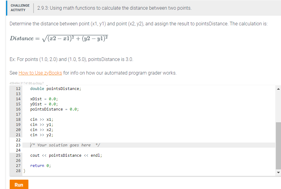 Solved Determine The Distance Between Point ( X1,y1) And | Chegg.com