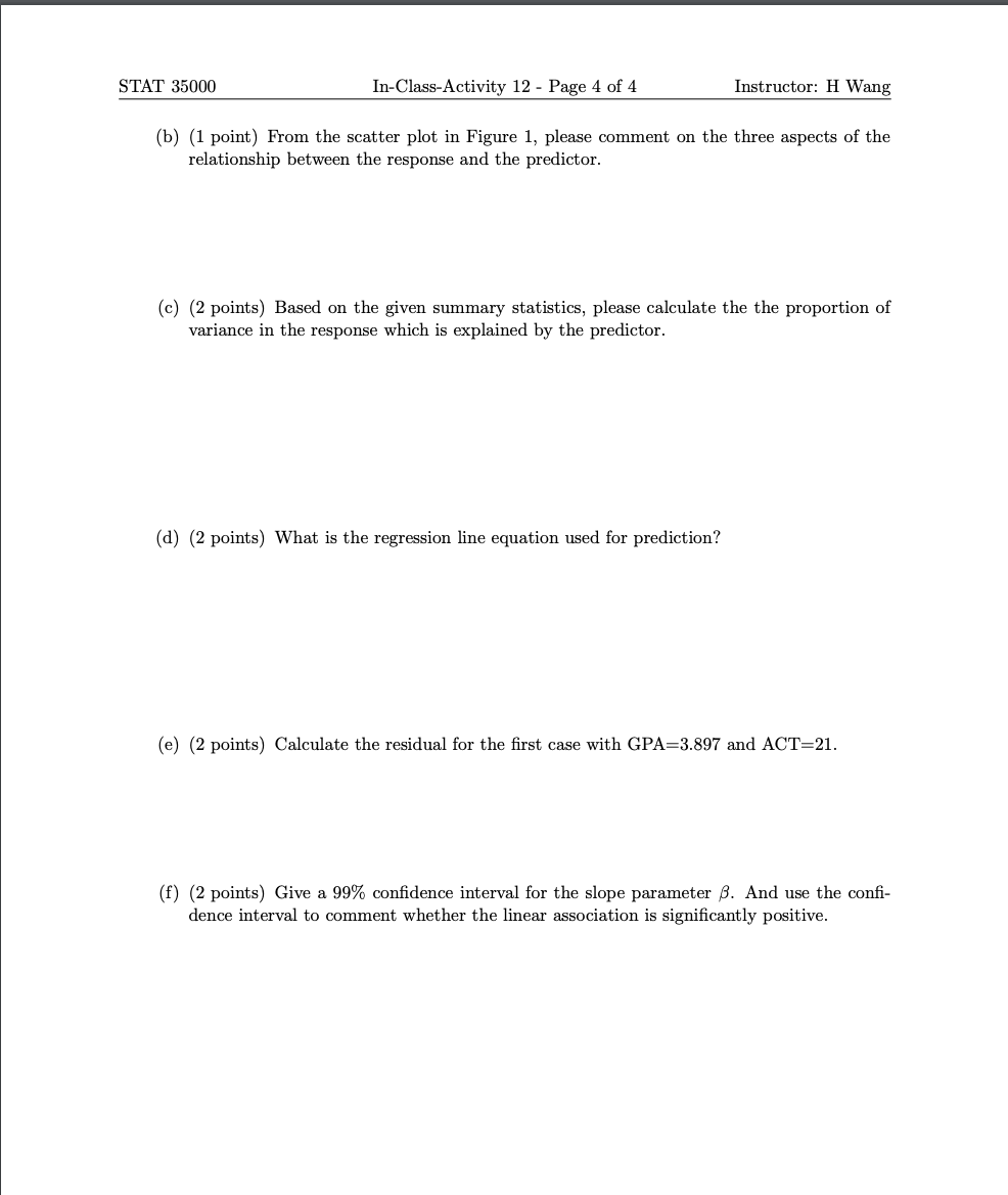 Solved Stat In Class Activity 12 Page 3 Of 4 Inst Chegg Com