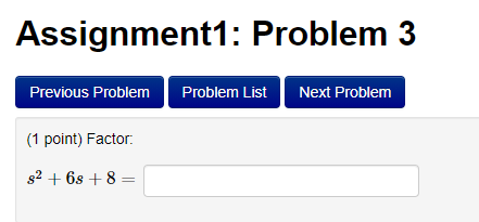Solved Assignment1: Problem 3 Previous Problem Problem List | Chegg.com