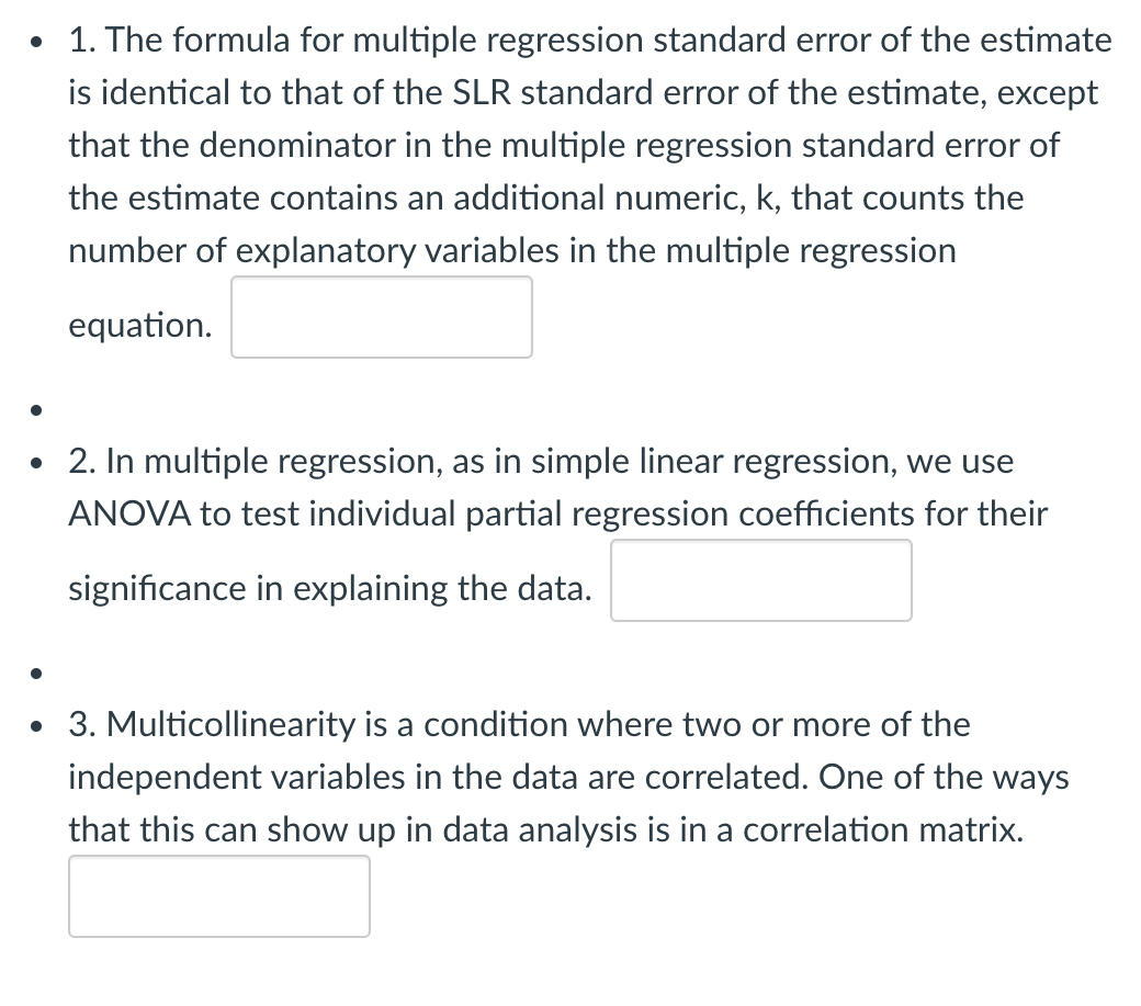 Solved • 1. The formula for multiple regression standard | Chegg.com