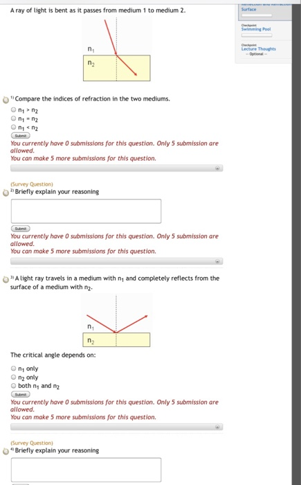 Solved A ray of light is bent as it passes from medium 1 to | Chegg.com