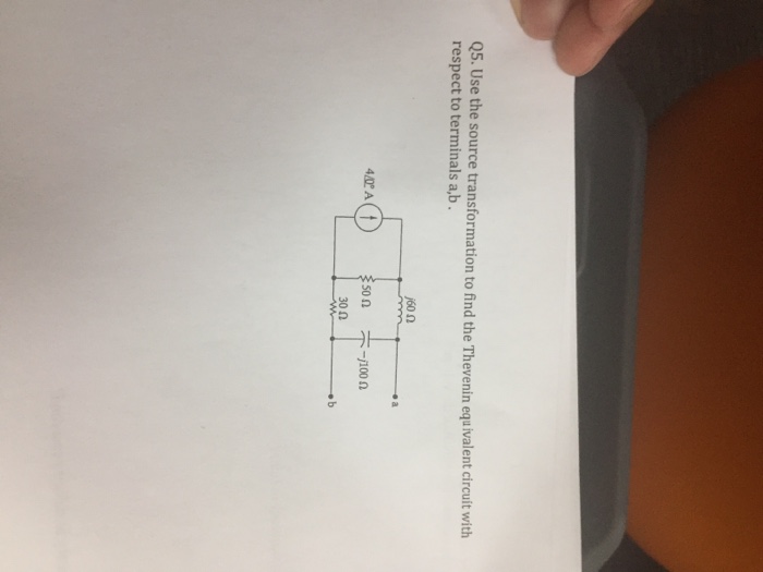 Solved Use The Source Transformation To Find The Thevenin | Chegg.com