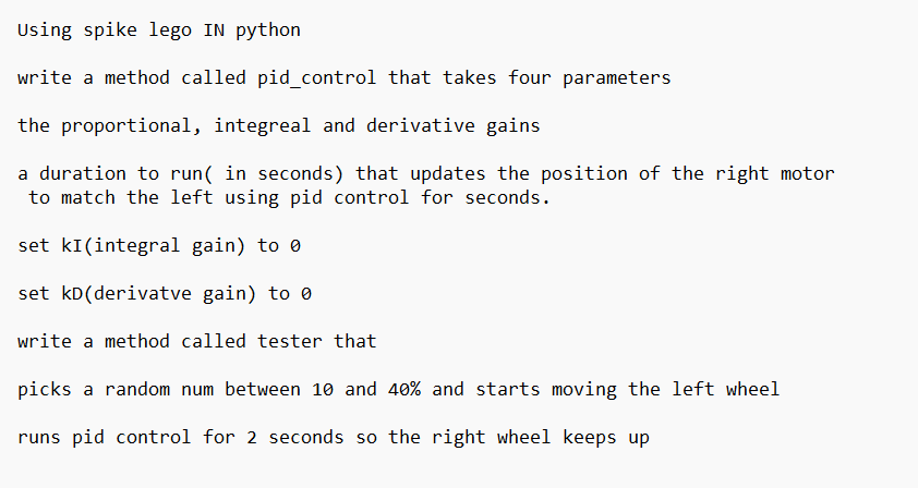 Solved Using spike lego IN python write a method called | Chegg.com