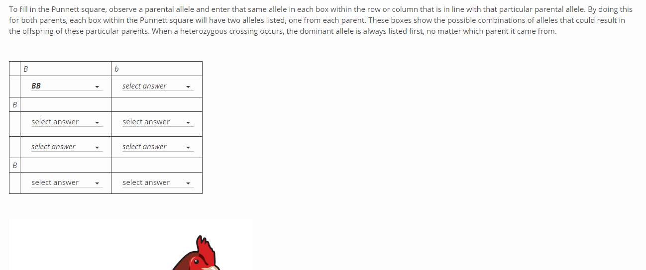 Solved To fill in the Punnett square, observe a parental | Chegg.com