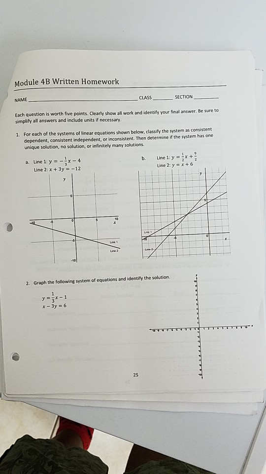 Solved Module 4B Written Homework NAME CLASS SECTION Each | Chegg.com