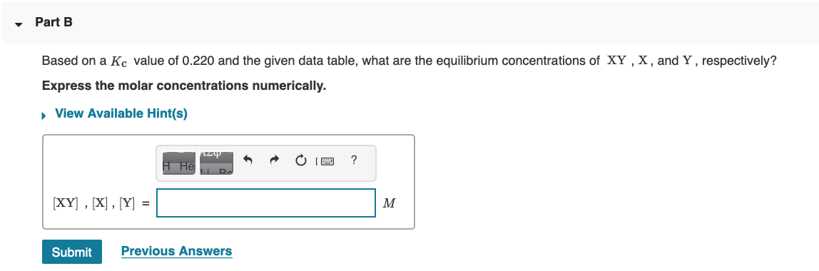Solved Based on a K, value of 0.220 and the initial | Chegg.com