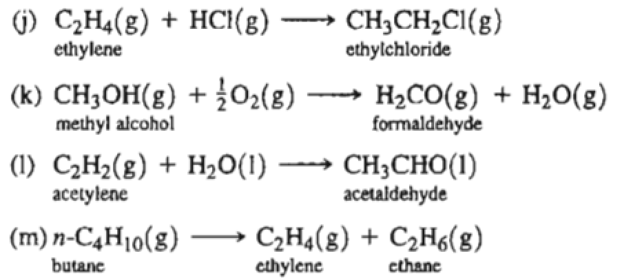 Solved C2H4 g HCl 8 CH3CH2Cl g ethylene Chegg