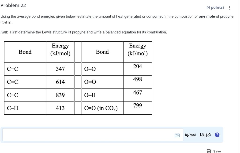 Solved Using The Average Bond Energies Given Below, Estimate | Chegg.com