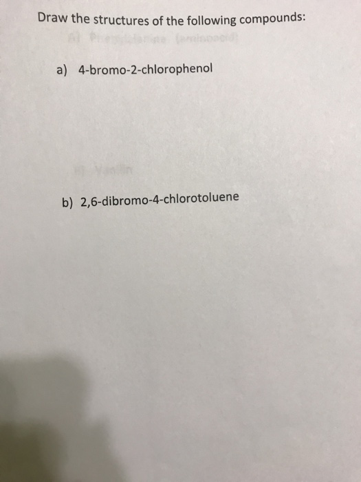 Solved Draw the structures of the following compounds a)