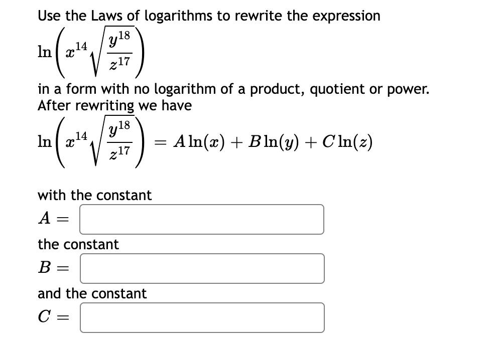 solved-use-the-laws-of-logarithms-to-rewrite-the-expression-chegg