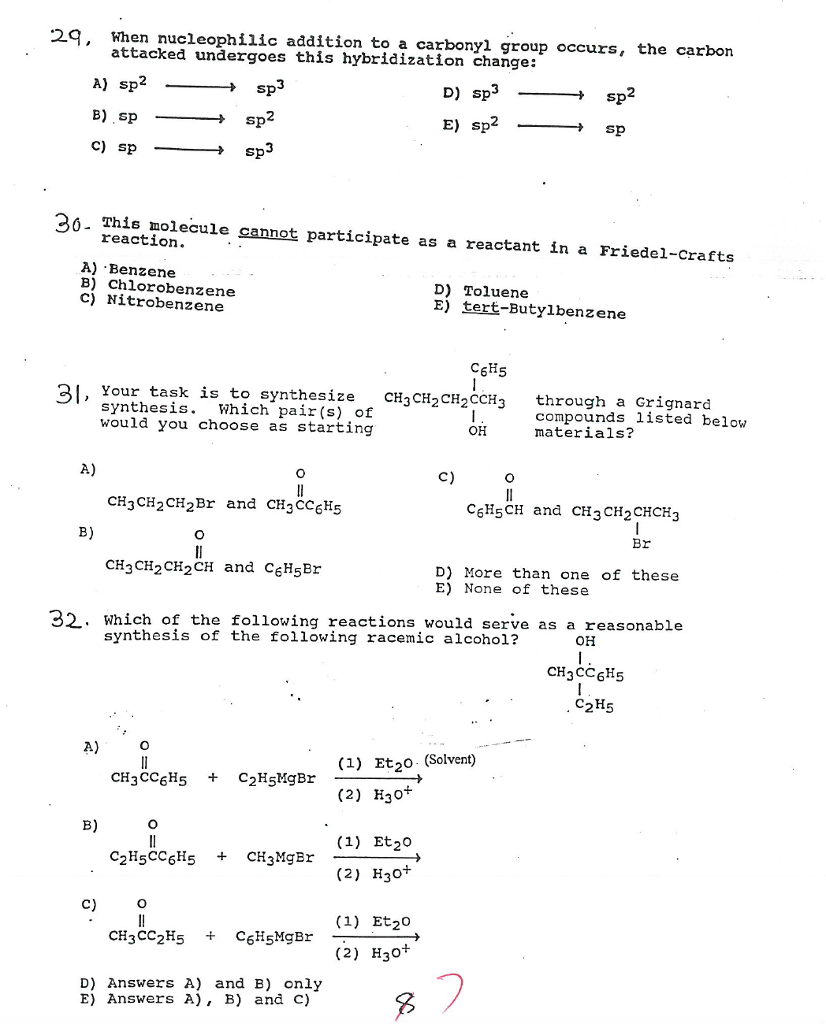 Solved q, When nucleophilic addition to a carbonyl group | Chegg.com