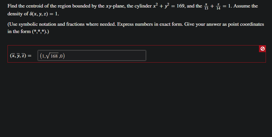 Solved Find the centroid of the region bounded by the | Chegg.com