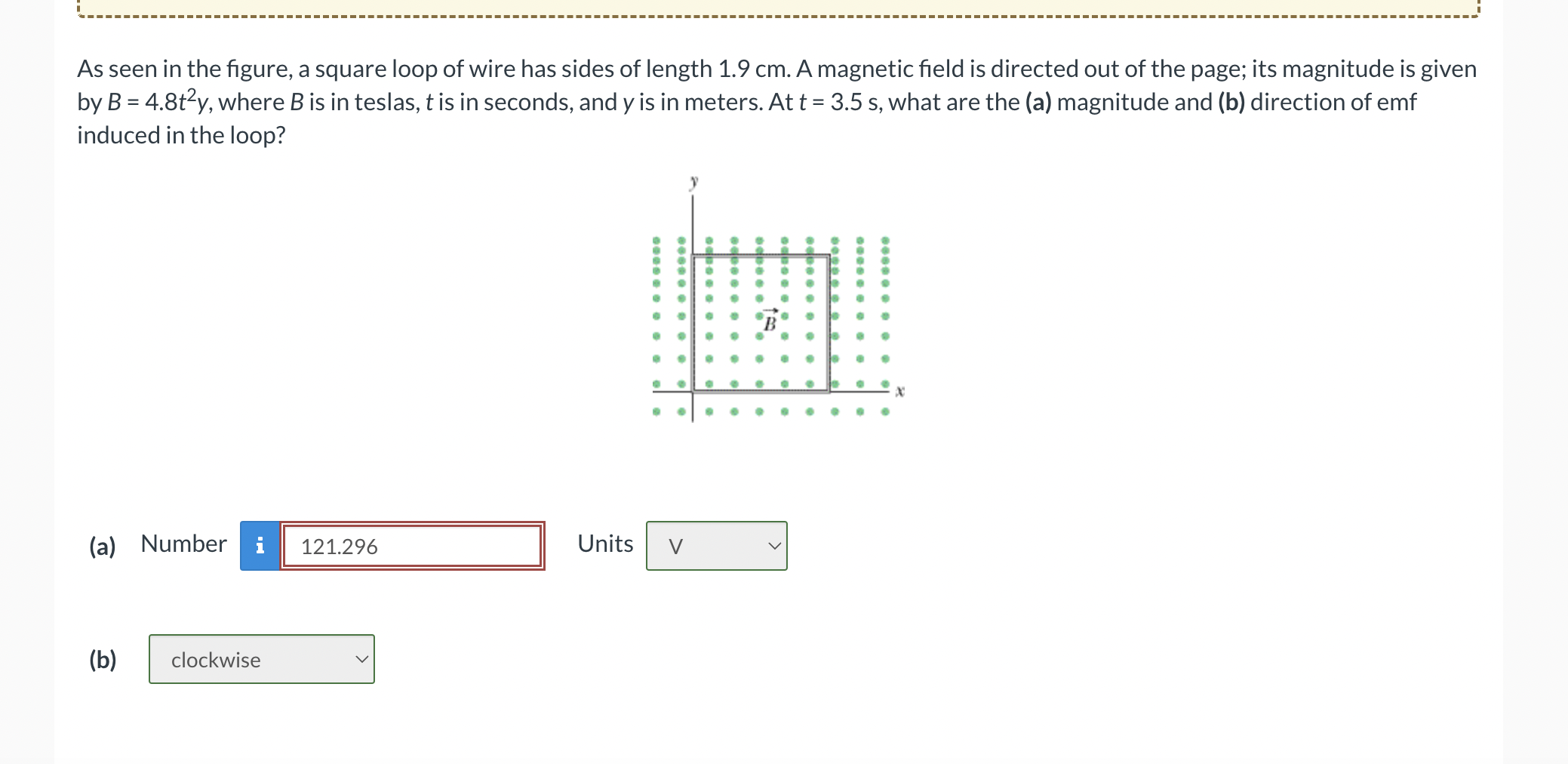 Solved As seen in the figure, a square loop of wire has | Chegg.com