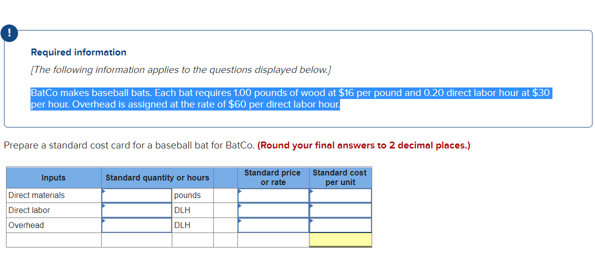 Solved Required information [The following information