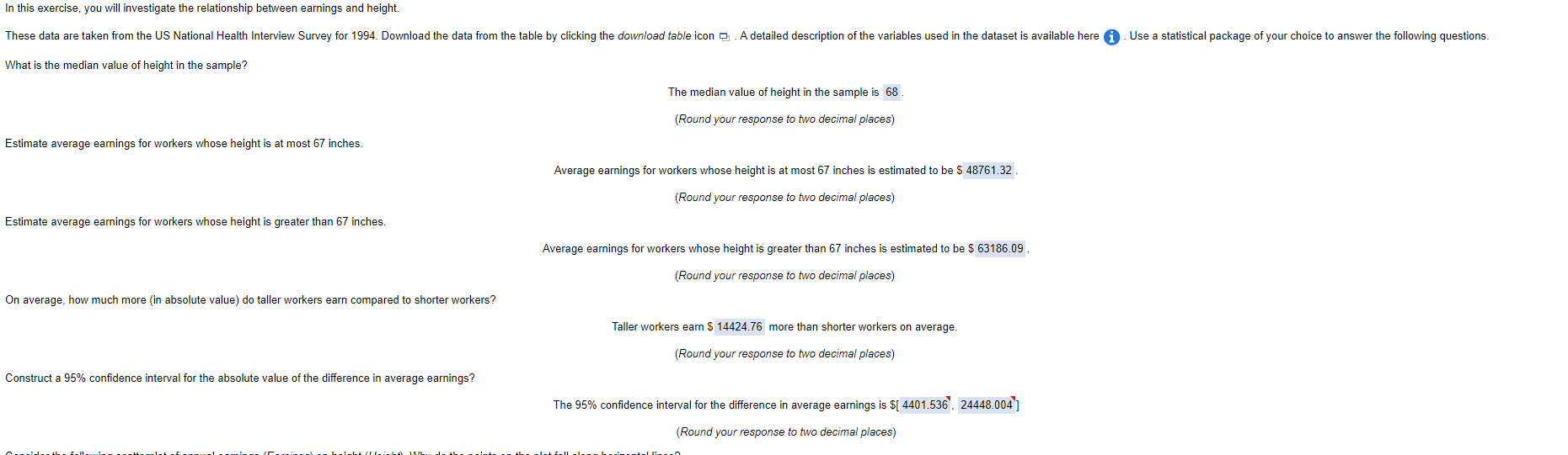 Solved Please use this data to solve questions which i was | Chegg.com