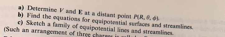 Solved P.3-15 Three charges (+q,−2q, and +q) are arranged | Chegg.com