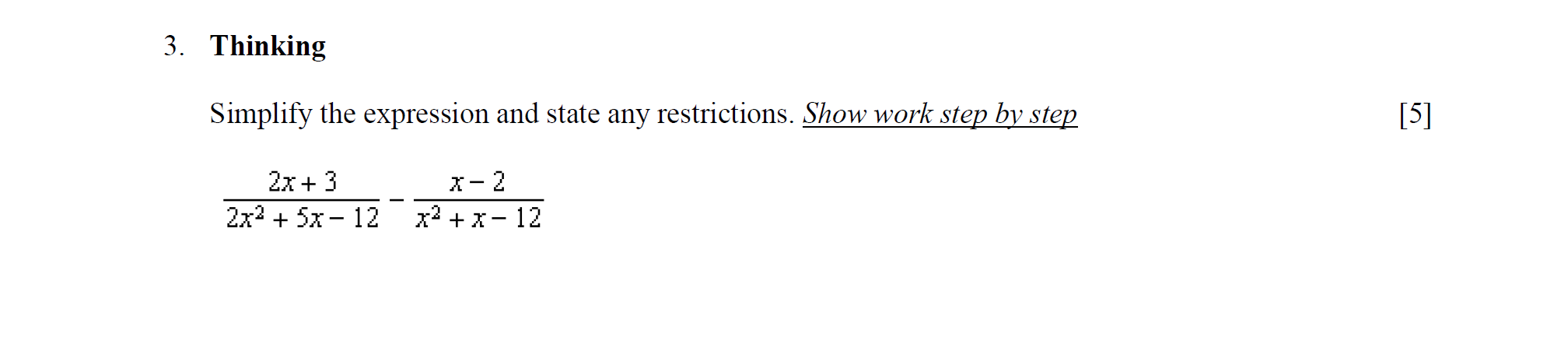 Solved please show full steps i dont need too many | Chegg.com