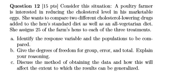 Solved Question 12 (15 pts) Consider this situation: A | Chegg.com