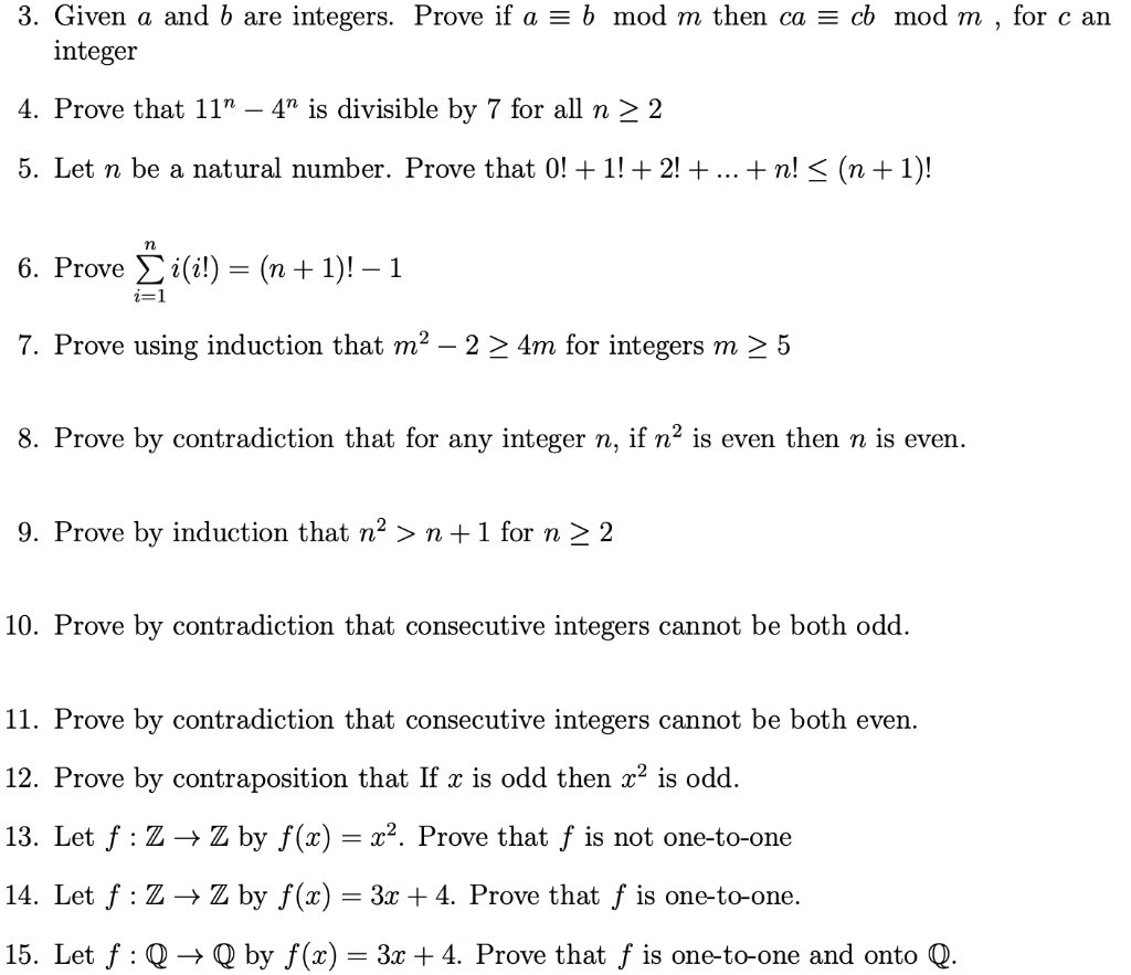 Solved 3. Given a and b are integers. Prove if a = b mod m | Chegg.com