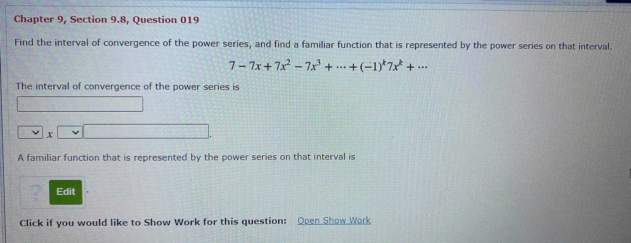 Solved Chapter 9, Section 9.8, Question 019 Find The | Chegg.com