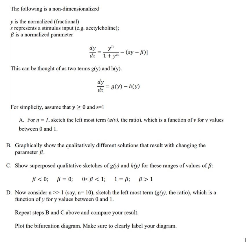 Solved The following is a non-dimensionalized y is the | Chegg.com