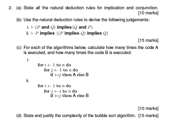 Solved 2 A State All The Natural Deduction Rules For Chegg Com