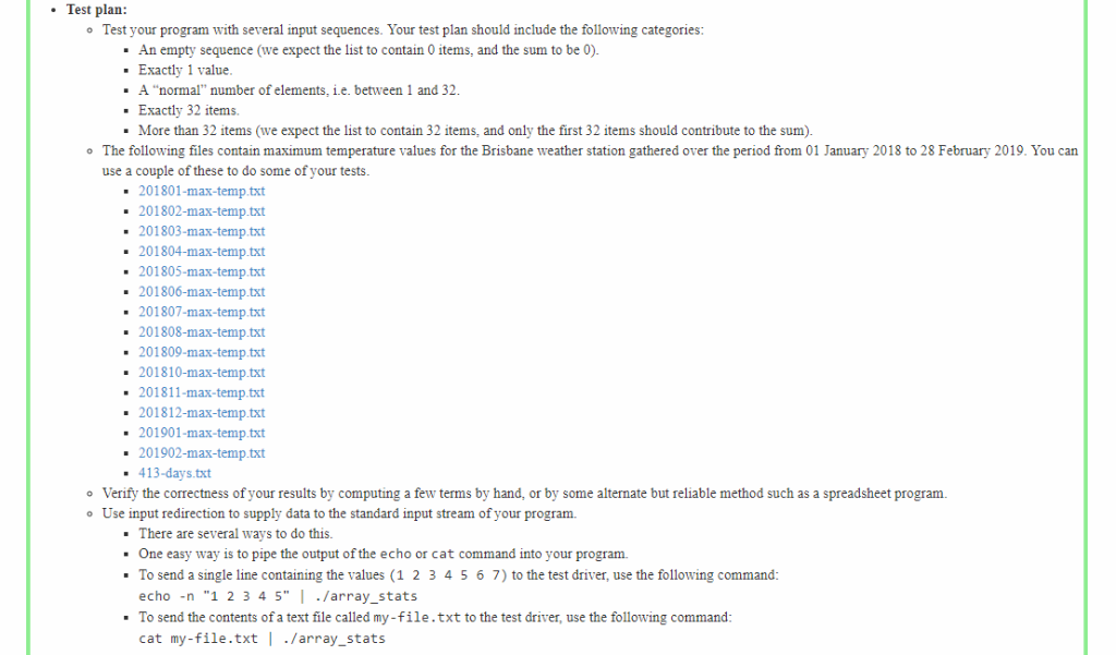 Solved Complete the implementation of the array_stats | Chegg.com