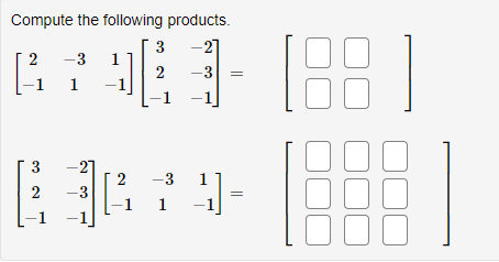 Solved Compute The Following Products. | Chegg.com