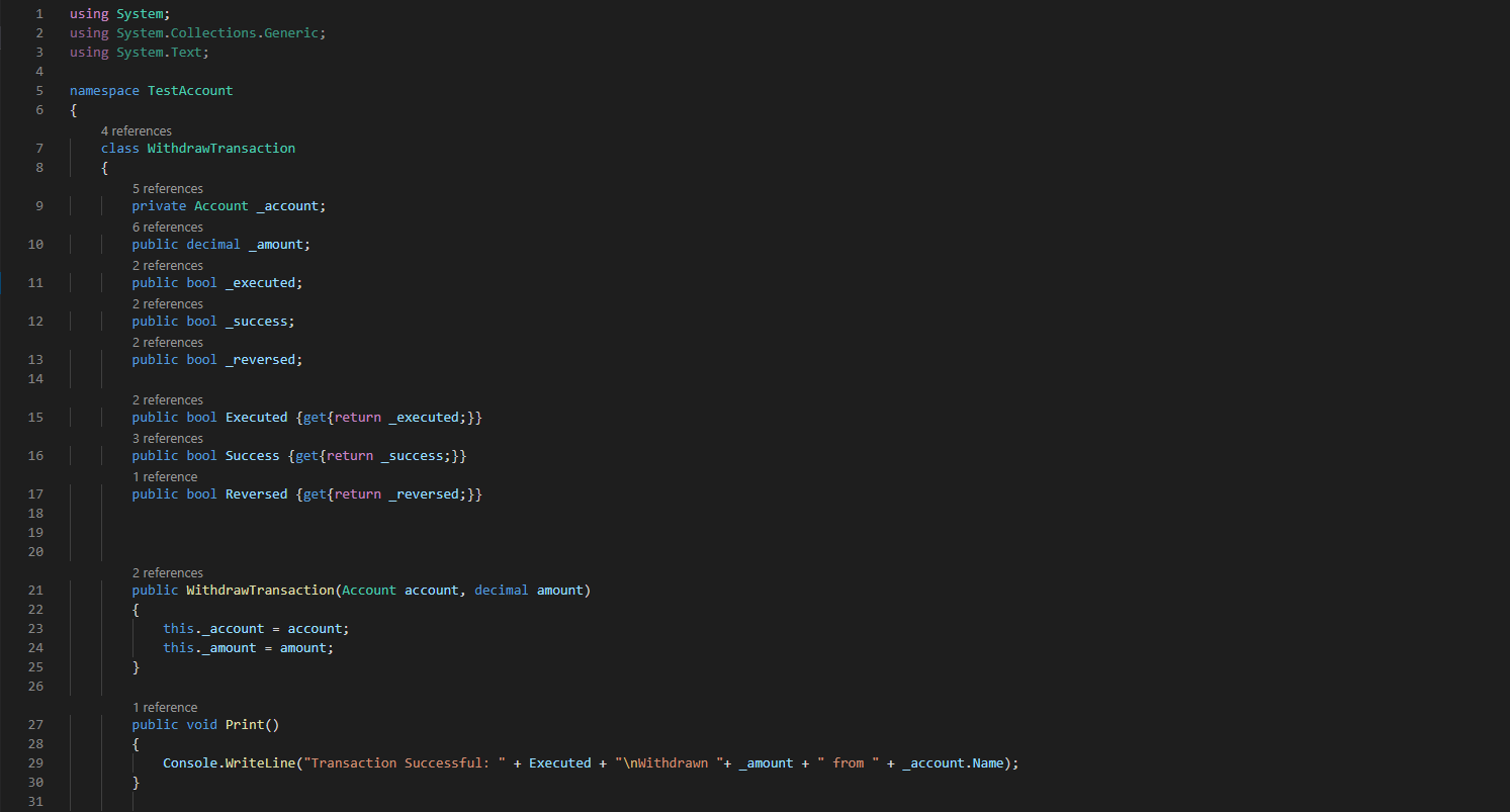 Solved C# - Bank System I am having issues understanding | Chegg.com