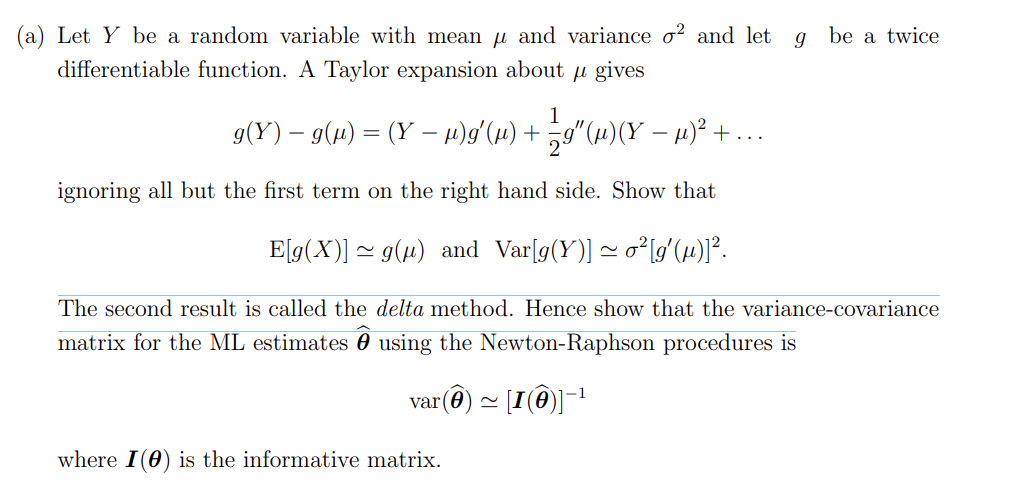 (a) Let Y be a random variable with mean y and | Chegg.com