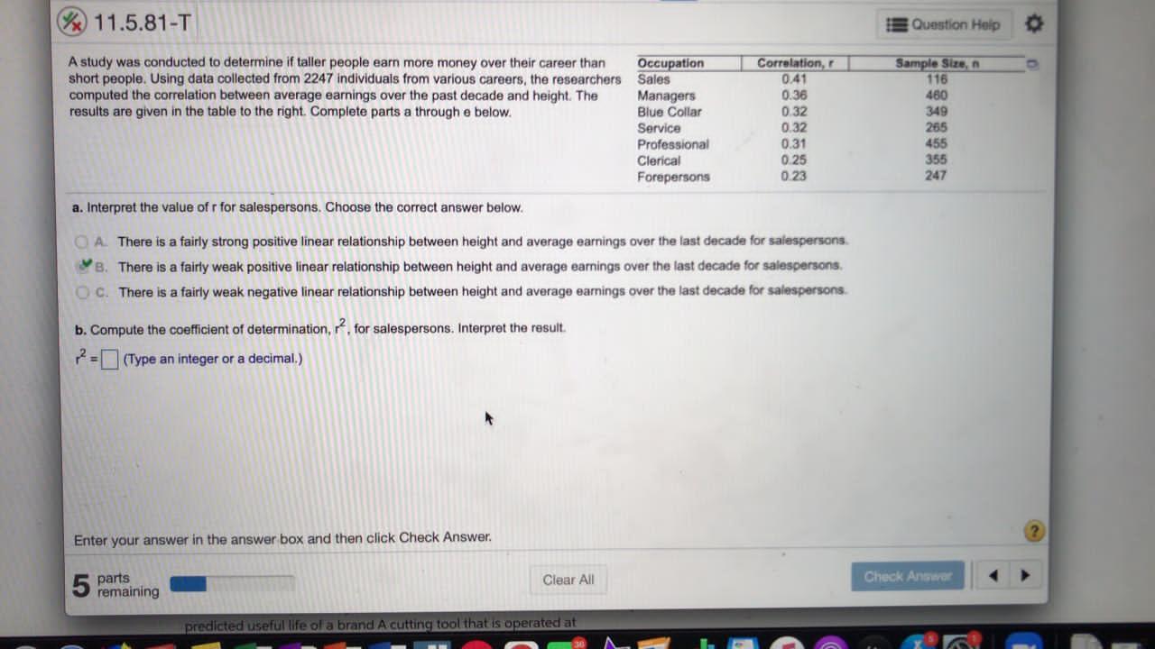 Solved 11.5.81-T Question Help A study was conducted to | Chegg.com
