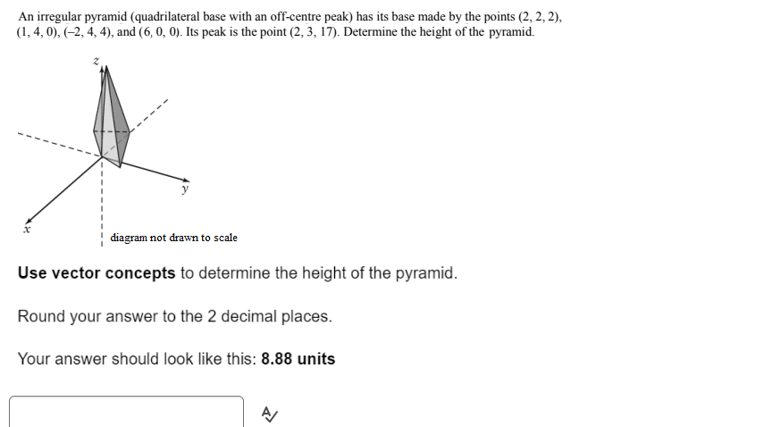 Irregular Pyramid Example Solved An irregular pyramid (quadrilateral base with an | Chegg.com