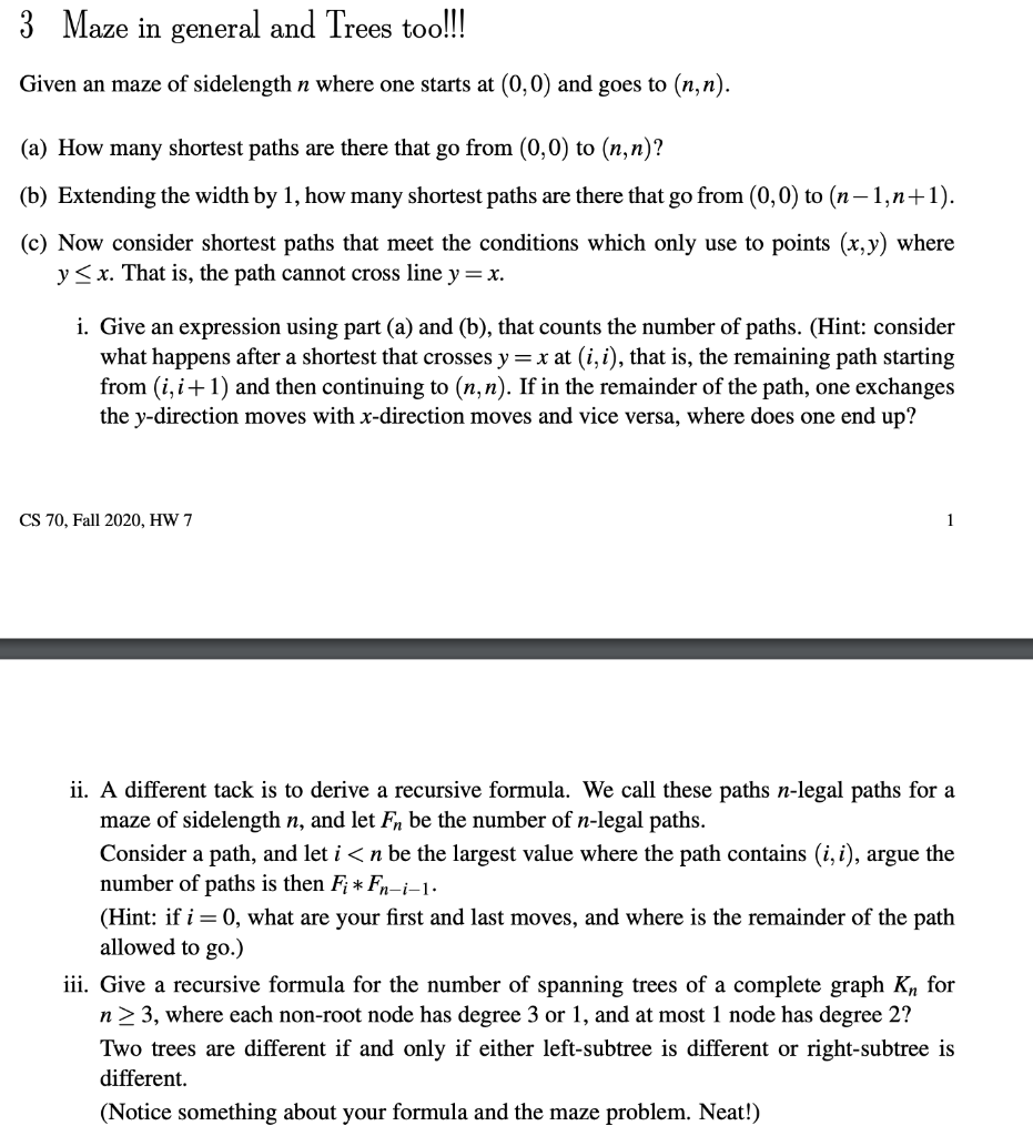 3 Maze In General And Trees Too Given An Maze Of Chegg Com