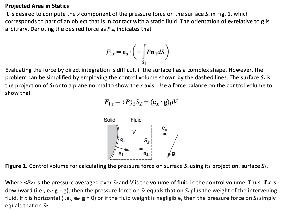 Solved Projected Area in Statics It is desired to compute