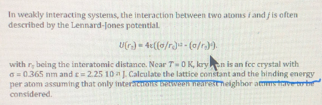 Solved In Weakly Interacting Systems The Interaction Bet Chegg Com