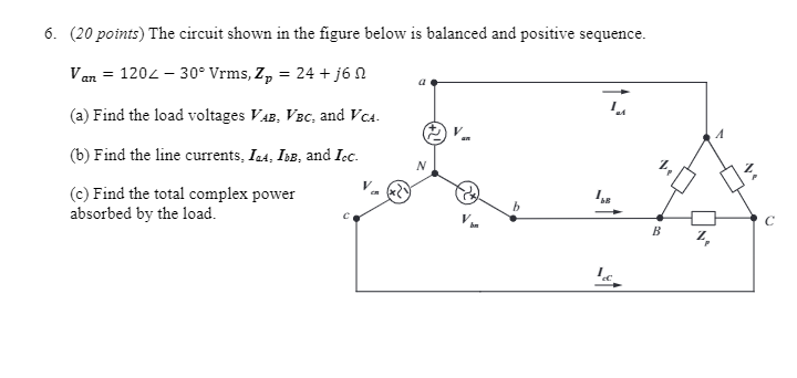 Solved 6. (20 points) The circuit shown in the figure below | Chegg.com