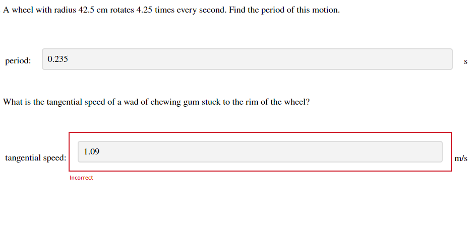 the radius of a wheel of a bus is 45 cm