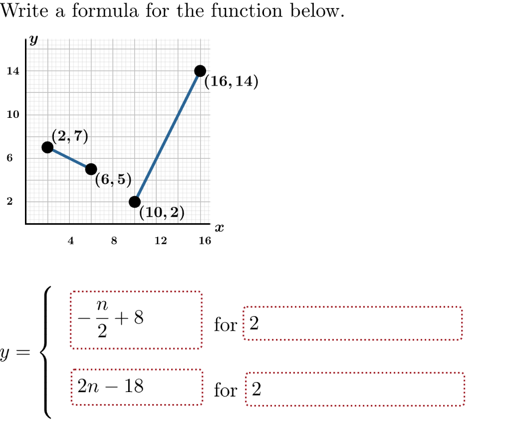 Solved write a formula for the function below y for for chegg