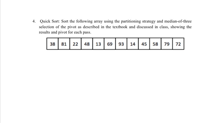 median of three partitioning quicksort