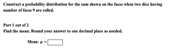 Solved Construct a probability distribution for the sum | Chegg.com