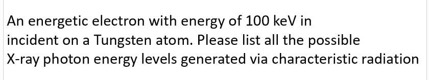 Solved An energetic electron with energy of 100 ﻿keV | Chegg.com